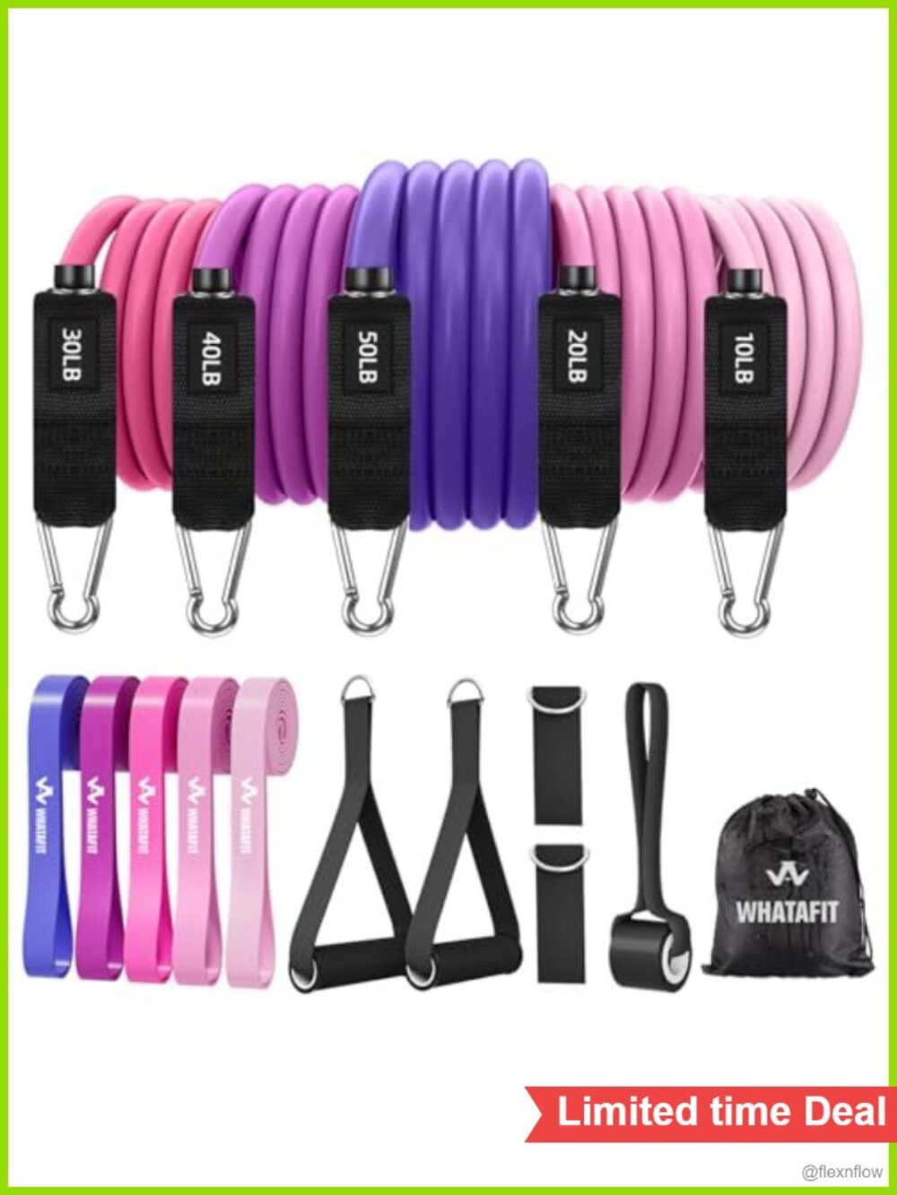 Resistance Bands Set with Handles 5 Levels Exercise Bands Workout Home Gym